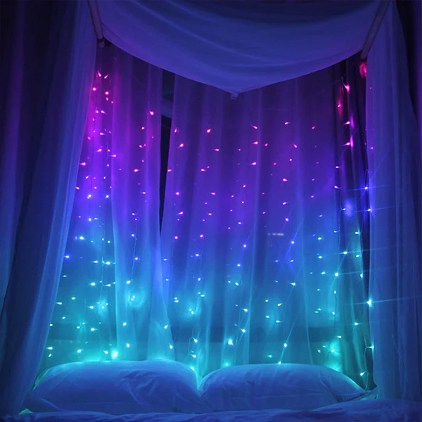Tenda luminosa multicolore con 300 luci LED - Colorlights